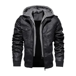 Outdoor Latest design Men Tactical Leather Jacket PU Leather Jacket Men's Faux Leather Coats