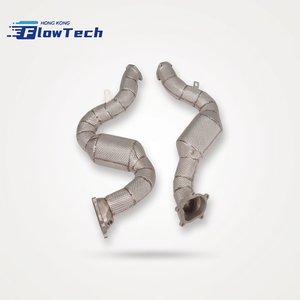 ท่อไอเสียแบบ High Flow สำหรับ Audi S8 A8 D4 4.0T 200 เซลล์ พร้อมแคทและแผ่นกันความร้อน - Product Image 1
