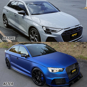 Film de protection de peinture pour voiture en vinyle TPU ultra-mat bleu métallisé liquide de qualité supérieure – Film de changement de couleur pour voiture - Product Image 3
