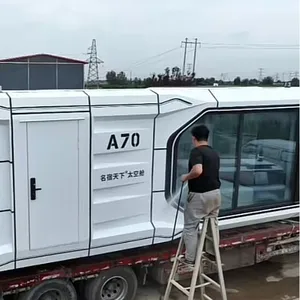 Luxury outdoor prefabricated capsule Container Room Small Family 2 Bedroom Eco-Space airship Pod Hotel for sale
