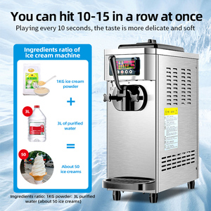 Macchina per gelato a sapore singolo commerciale 1450W nuova per negozio di alimentari per Yogurt latte cioccolato mais fatto ad acqua - Product Image 2