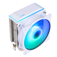 SAMA stock – radiateur de refroidissement pour ordinateur de jeu rgb blanc, processeur de caloducs, refroidissement de l'unité centrale, refroidisseurs d'air avec 2 tuyaux en cuivre