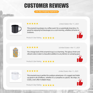 فناجين للتخييم بأحدث طراز بأطقم من المينا بتصميمات مخصصة وتصميمات متنوعة فناجين قهوة بأشكال أكواب للتخييم - Product Image 6