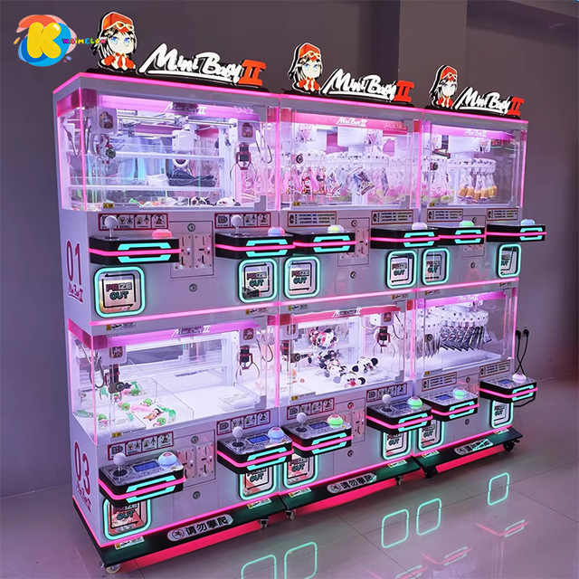 Claw Machine Mini 4 Players Coin Operated Arcade Game Machine, Commercial Prize Vending Toy Crane for Amusement Park