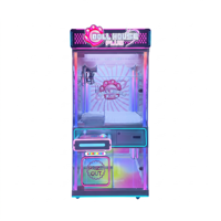 Machine à griffes en métal style maison de poupée avec lumières néon LED, vitrine en verre, attrapeur de jouets en peluche, jeu d'arcade à usage commercial