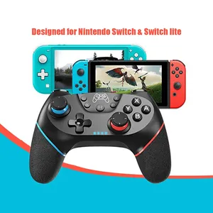 Pengontrol DATA FROG, Joystick Pengontrol nirkabel getaran Turbo 6-Axis Gamepad untuk Nintendo Switch Pro Lite Oled PC Aksesoris Gaming