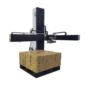 Shuhe Automatic Single Column Palletizer Carton Box Stacking Depalletizer Robot Arm Mechanical Palletizer For Bottles