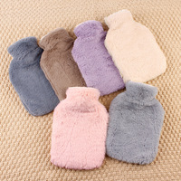 Sac à eau chaude en PVC, couverture douce et confortable, pour l'hiver et la chaleur, réutilisable, 1000/2000ML, chauffe-eau avec couvercle en peluche