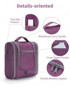 Dark Purple Hanging Toiletry <b>Bag</b> Women Travel Makeup <b>Bag</b> Organizer Toiletries <b>Bag</b> for Travel Essentials <b>Accessories</b> - Product Image 3