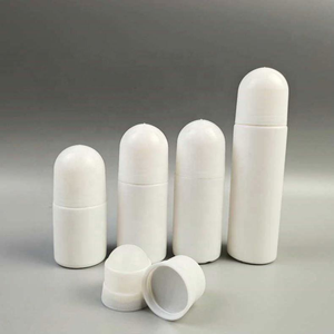 White Cylinder Roll On Bottles With Dome Caps For Personal Care Use - Product Image 2