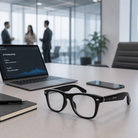 Lunettes Intelligentes Étanche avec Traduction IA, Contrôle Gestuel, Recharge Magnétique, Logo OEM, Appel Sans Fil