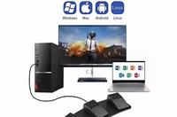 Pédale à trois interrupteurs USB multifonctionnelle personnalisée 2024 pour l'acquisition d'images, le contrôle de la musique et des jeux
