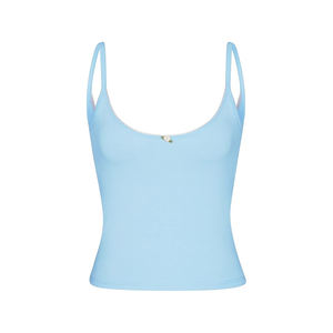 Débardeur Minimaliste en Maille Unie pour Femme – Finition Soignée, Bretelles Ajustables, Tissu Respirant, Coussinet de Poitrine – Parfait comme Couche de Base Estivale - Product Image 1