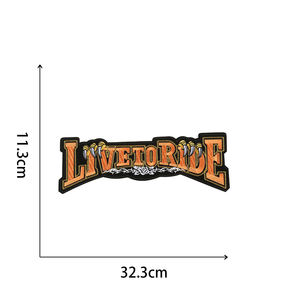 Appliques brodées « Live to Ride » pour veste <span class=keywords><strong>Harley</strong></span> Rider, patchs pour vêtements de moto - Product Image 4