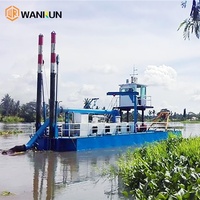Drague à aspiration de type Cutter Suction Dredger de la marque WANRUN, prix usine, avec pompe, capacité de 1500 m³/h, alimentée au diesel, pour le dragage de sable en rivière et en lac