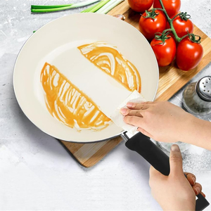 Modern <b>Pots</b>&<b>Pans</b> Bakelite Handles Glass Lids Dishwasher Oven Safe Heat Resistant 11-Piece Ceramic Non-Stick Cookware Set Gas - Product Image 5