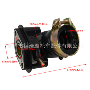 Interface de carburateur Zuqing PD18 25mm pour collecteur de moto GY6 50 80 125 150CC - Product Image 1