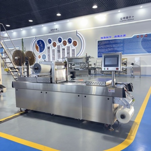 เครื่องบรรจุภัณฑ์สูญญากาศแบบเทอร์โมฟอร์มขนาดเล็กอัตโนมัติ DZXL สำหรับบรรจุเนื้อสัตว์และปลาแซลมอน - Product Image 1