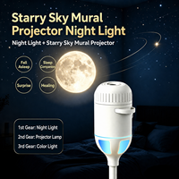 Direkt vom Hersteller USB Mini LED Projektionsnachtlicht mit Touch-Steuerung, Dimmbar, RGB HD Mondprojektion für Heim- und Schlafzimmerdekoration