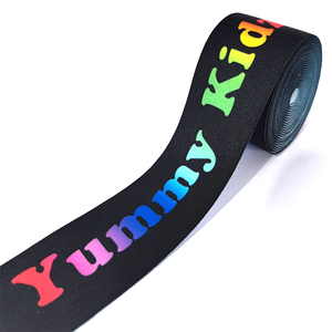 Tùy chỉnh sáng bóng vải đàn hồi với Silicone in logo Dải thiết kế dây thắt lưng độc đáo - Product Image 4