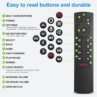 Télécommande vocale en plastique à code fixe pour les lecteurs multimédias en streaming NVIDIA Shield TV & TV Pro (modèles 2015/2017/2019 rétroéclairés)