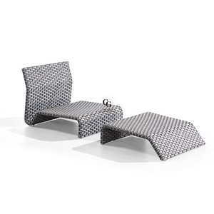 Silla de playa de aluminio jardín cama salón de mimbre Silla de salón de natación piscina silla <span class=keywords><strong>tumbona</strong></span> de mimbre salón playa - Product Image 1