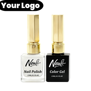 Suministros de uñas Salón a juego 2 en 1 Profesión OEM Esmalte de uñas de secado rápido 15ml Esmalte de gel de alto pigmento y juego de colores regulares - Product Image 1