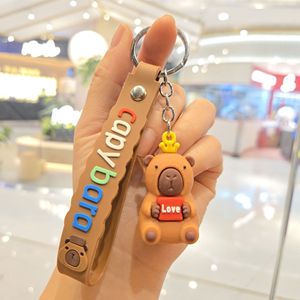 Llavero de la serie Capibara, llavero creativo de silicona con diseño de capibara, dijes a juego para bolsos de pareja - Product Image 5