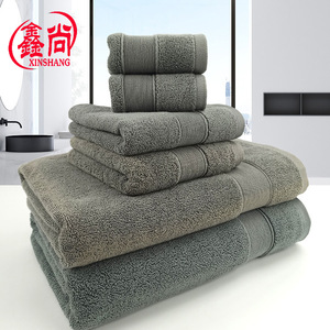 Ensemble de serviettes de bain Xinshang, 2 carrées, 2 pour les mains, 2 pour le bain, en pur coton, doux pour la peau, beige, serviettes rectangulaires pour la maison et la salle de bain - Product Image 3