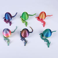 Ensemble d'œufs de dragon imprimés en 3D créatifs avec dragon surprise à l'intérieur, jouet œuf mystère en résine décorative, ornement fantaisie de collection