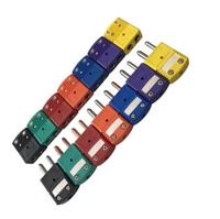 Connecteur thermocouple USB miniature jaune de type K, prise mâle/femelle en plastique avec prix de vente directe d'usine et faible quantité