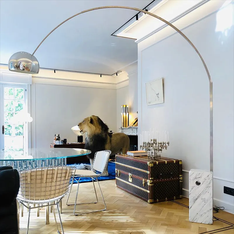 Minimalist fishing floor lamp living room postmodern Nordic luxury contracted bedroom ins style modern marble floor lamp