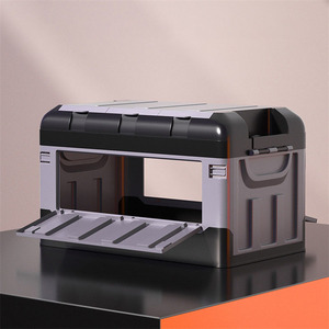 Container de Armazenamento para Camping ao Ar Livre de Tamanho Grande, Caixa Plástica Portátil com Tampa e Abertura Lateral - Product Image 1