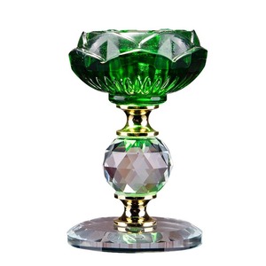 Portavelas de Cristal con Forma de Loto, Siete Colores, Resistente al Calor, Lámpara de Ofrenda Religiosa, Decoración para Templo - Product Image 4