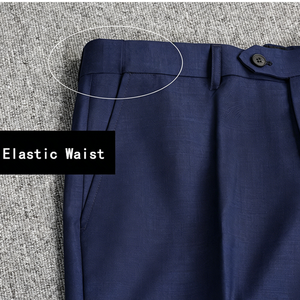 Completo da <span class=keywords><strong>Uomo</strong></span> di Lusso in Lana, <span class=keywords><strong>Taglie</strong></span> <span class=keywords><strong>Forti</strong></span>, Monopetto, Slim Fit, con Pantaloni, per Cerimonie, Ufficio e Occasioni Formali - Product Image 5