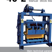 Machine manuelle de fabrication de blocs 4-40-2, machine électrique mobile de fabrication de blocs emboîtables 220V/380V