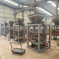 Machine à fabriquer des blocs de briques creuses en ciment, semi-automatique, contrôlée par PLC, avec boîte de vitesses, facile à utiliser
