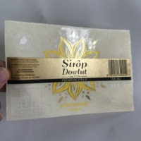 Impression personnalisée auto-adhésive autocollants en feuille d'or transparente étiquette de logo transparente