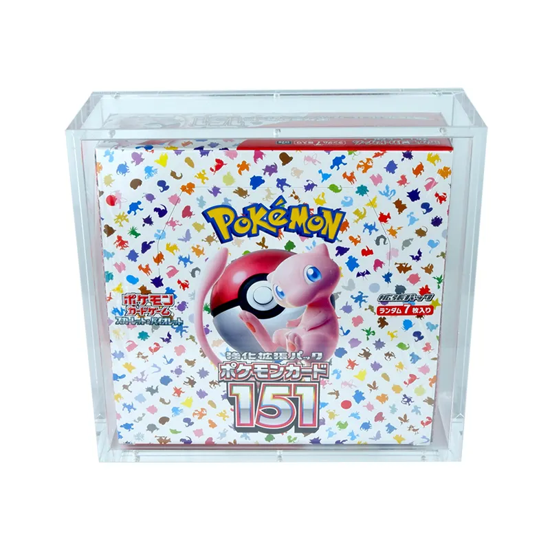 Espositore per Pokemon giapponese in acrilico trasparente personalizzato con coperchio magnetico forte