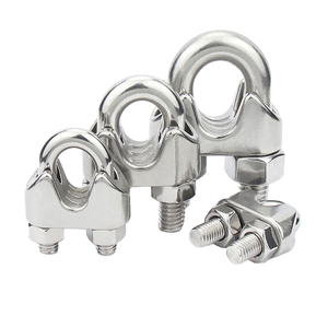 Abrazadera de Cable de Acero Inoxidable M3-M64 de Alta Resistencia, Tipo Americano, Forjada por Caída, con Perno en U y Clip para Cable de Acero HDG - Product Image 1