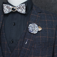Broche de chemise, ruban, rose, corsage pour uniforme scolaire, fleur de poche, épingle de col, accessoires de poitrine