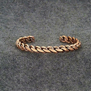 <b>Rose</b> Gold Plated Copper Alloy Chain Cuff Bracelet Classic Unisex Jewelry new <b>top</b> seller copper cuff handmade indian artisanal - Product Image 1