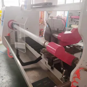 HJY-QJ01 Paper Making Machine Single Shaft Jumbo Roll Paper Roll Cutting Machine