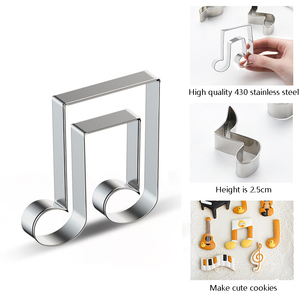 <span class=keywords><strong>Emporte</strong></span>-pièces et tampons en acier inoxydable pour instruments de musique, outils de pâtisserie en métal, kit de moules à chocolat et fondant, fournisseur Cozedura - Product Image 2