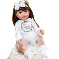 Muñeca Reborn de 60 cm, Bebé Simulado de Silicona y Vinilo, Juguete de Guangdong