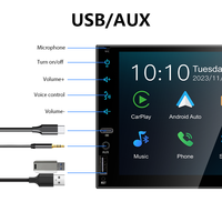 7 "universel voiture lecteur Mp5 CarPlay Android Auto tablette PC multimédia BT Navigation stéréo système de divertissement de voiture