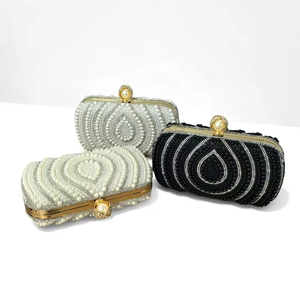 Factory Direct Creative Women's Bag Faux Pearl Fashion <b>Wedding</b> Bag Retro White Cheongsam <b>Clutch</b> Bag - Product Image 1