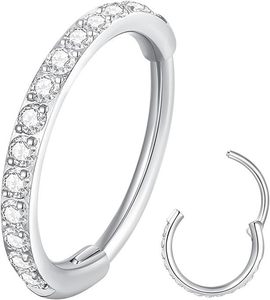 <span class=keywords><strong>Piercing</strong></span> de Acero Inoxidable 316L con Zirconia para Nariz y Oreja, Anillo de Nariz y Pendientes de Cartílago, Joyería de Moda Unisex - Product Image 5
