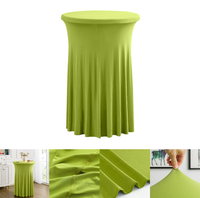Nappe de Table de Cocktail en Spandex rond Orange brûlant Nappes de Cocktail de Bar Highboy haut pour Banquet de Cocktail