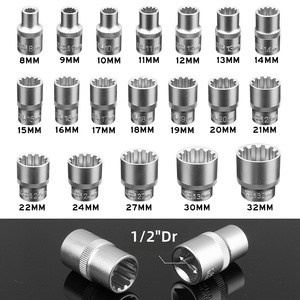 Set di 19 Chiavi a Bussola a 12 Punte da 1/2" (8-32 mm) in Acciaio CR-V, Attrezzi per Riparazione Auto, Alta Qualità Direttamente dalla Fabbrica - Product Image 4